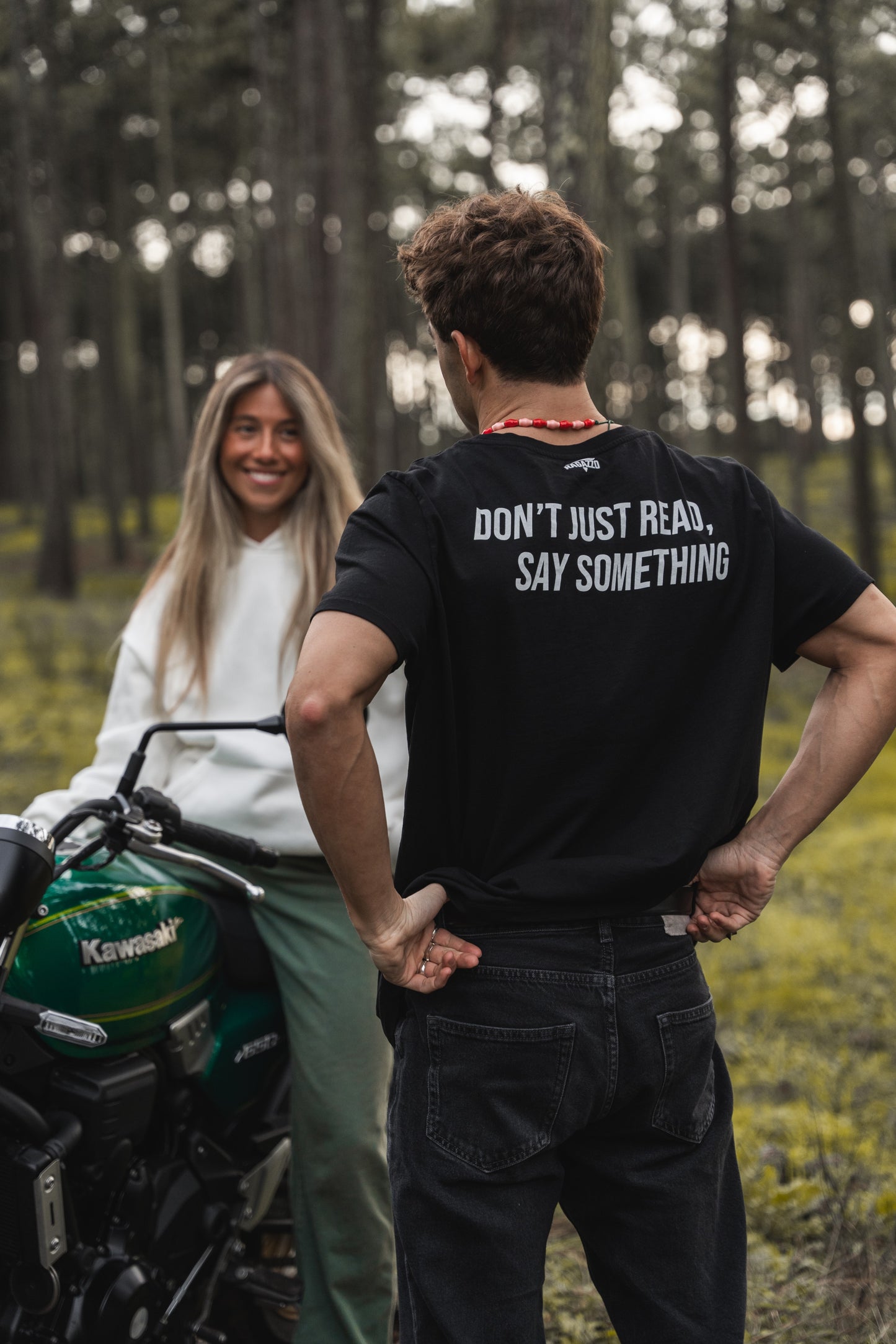 T-Shirt • Black • "Don’t Just Read, Say Something"